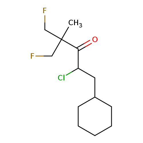 FCC(C(=O)C(CC1CCCCC1)Cl)(CF)C