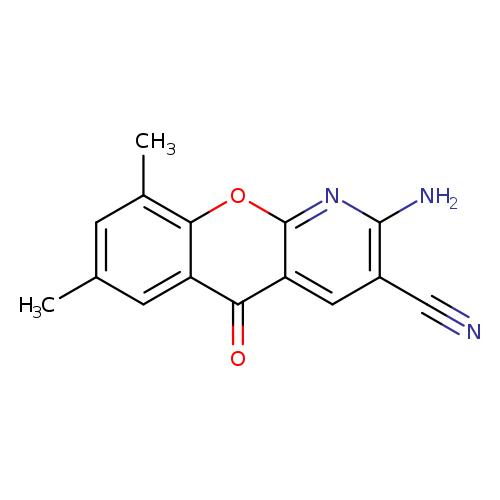 N#Cc1cc2c(nc1N)oc1c(c2=O)cc(cc1C)C