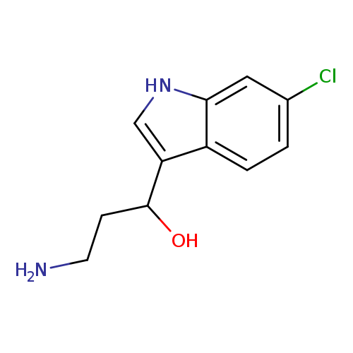 NCCC(c1c[nH]c2c1ccc(c2)Cl)O