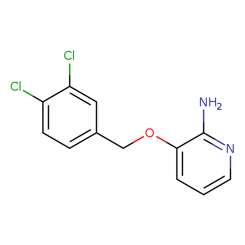 Nc1ncccc1OCc1ccc(c(c1)Cl)Cl