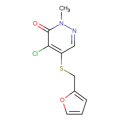 Cn1ncc(c(c1=O)Cl)SCc1ccco1