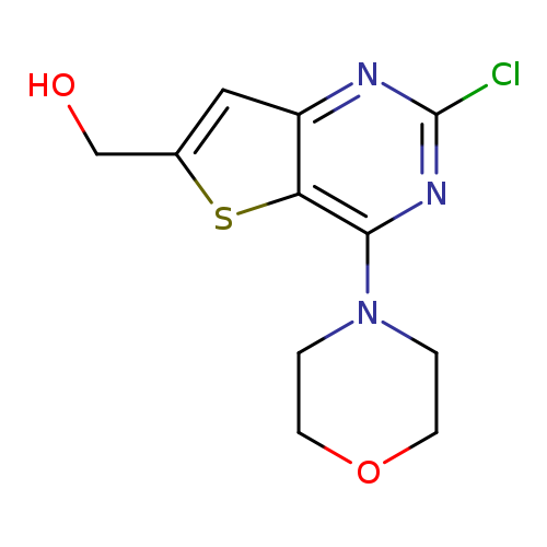 OCc1sc2c(c1)nc(nc2N1CCOCC1)Cl