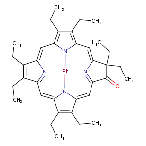 CCC1=C(CC)C2=N/C/1=Cc1c(CC)c(c3n1[Pt]n1/c(=C2)/c(CC)c(/c/1=C/C1=N/C(=C3)/C(CC)(CC)C1=O)CC)CC