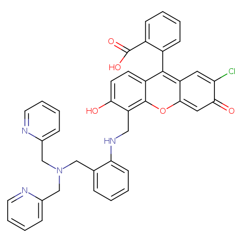 OC(=O)c1ccccc1c1c2cc(Cl)c(=O)cc2oc2c1ccc(c2CNc1ccccc1CN(Cc1ccccn1)Cc1ccccn1)O