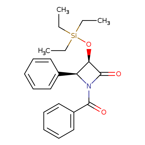 CC[Si](O[C@H]1C(=O)N([C@H]1c1ccccc1)C(=O)c1ccccc1)(CC)CC