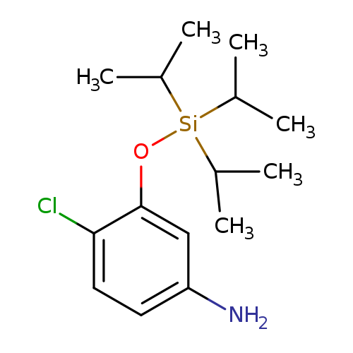 CC([Si](C(C)C)(C(C)C)Oc1cc(N)ccc1Cl)C