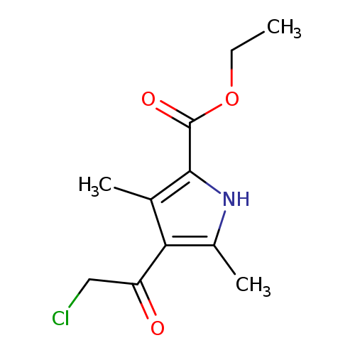 CCOC(=O)c1[nH]c(c(c1C)C(=O)CCl)C