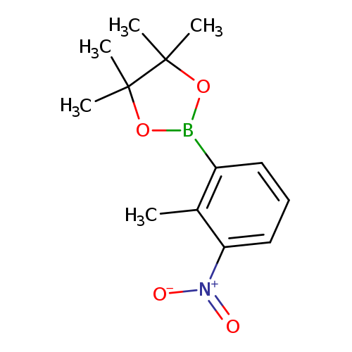 CC1(C)OB(OC1(C)C)c1cccc(c1C)[N+](=O)[O-]