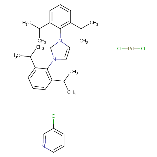 CC(c1cccc(c1N1C=CN(C1)c1c(cccc1C(C)C)C(C)C)C(C)C)C.Clc1cccnc1.Cl[Pd]Cl