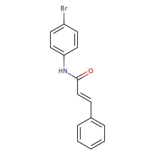 O=C(Nc1ccc(cc1)Br)/C=C/c1ccccc1