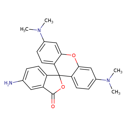 Nc1ccc2c(c1)C(=O)OC12c2ccc(cc2Oc2c1ccc(c2)N(C)C)N(C)C