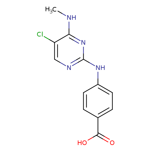 CNc1nc(ncc1Cl)Nc1ccc(cc1)C(=O)O