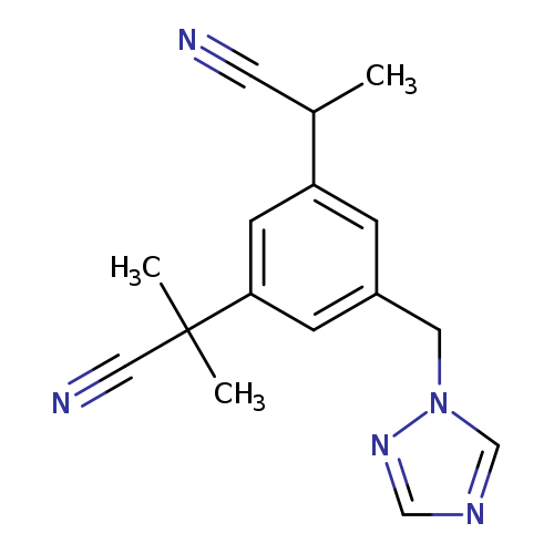 N#CC(c1cc(Cn2ncnc2)cc(c1)C(C#N)(C)C)C