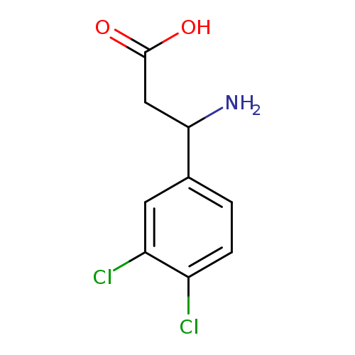 OC(=O)CC(c1ccc(c(c1)Cl)Cl)N