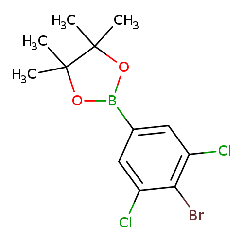 CC1(C)OB(OC1(C)C)c1cc(Cl)c(c(c1)Cl)Br