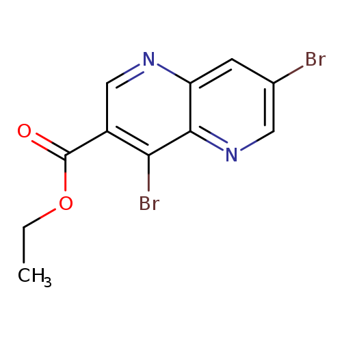 CCOC(=O)c1cnc2c(c1Br)ncc(c2)Br