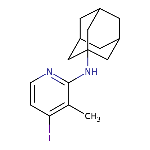 CC1=C(I)C=CN=C1NC23CC4CC(C3)CC(C4)C2
