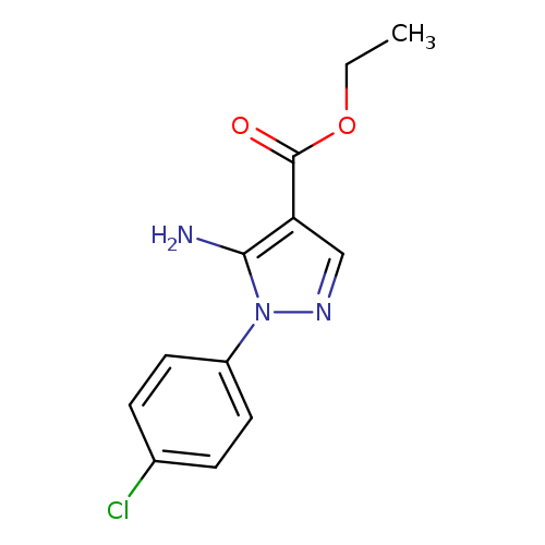 CCOC(=O)c1cnn(c1N)c1ccc(cc1)Cl