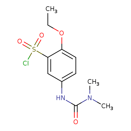 CCOc1ccc(cc1S(=O)(=O)Cl)NC(=O)N(C)C