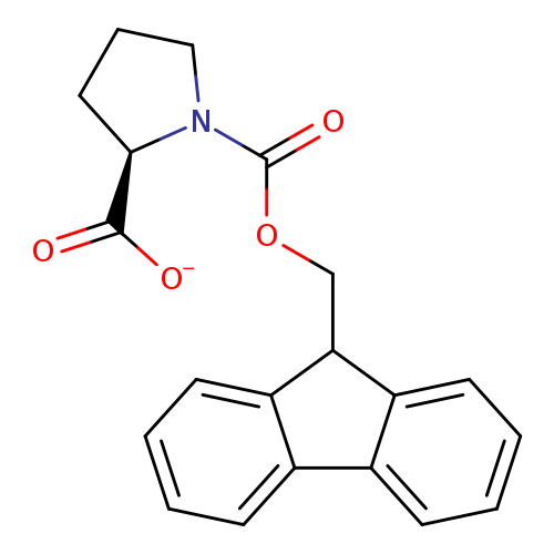 [O-]C(=O)[C@H]1CCCN1C(=O)OCC1c2ccccc2c2c1cccc2