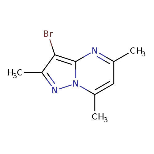 Cc1cc(C)n2c(n1)c(Br)c(n2)C
