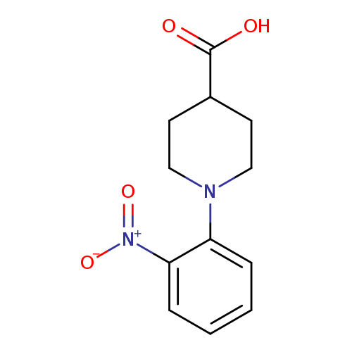 OC(=O)C1CCN(CC1)c1ccccc1[N+](=O)[O-]