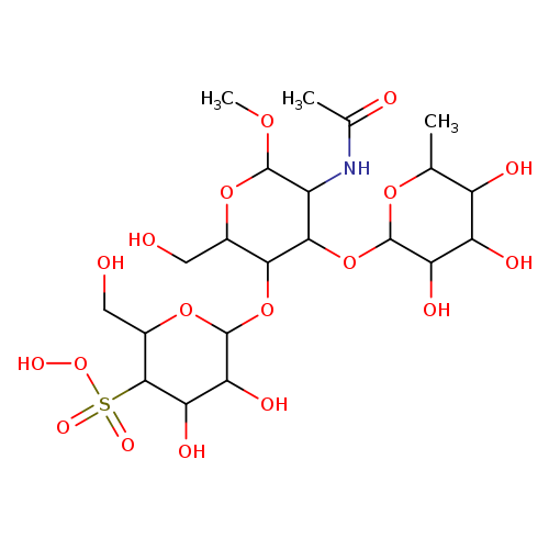 OCC1OC(OC)C(C(C1OC1OC(CO)C(C(C1O)O)S(=O)(=O)OO)OC1OC(C)C(C(C1O)O)O)NC(=O)C