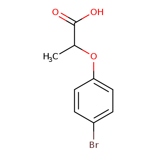 CC(C(=O)O)Oc1ccc(cc1)Br
