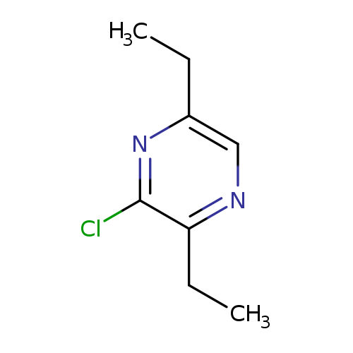 CCc1cnc(c(n1)Cl)CC