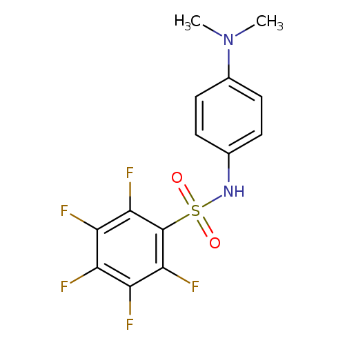 CN(c1ccc(cc1)NS(=O)(=O)c1c(F)c(F)c(c(c1F)F)F)C