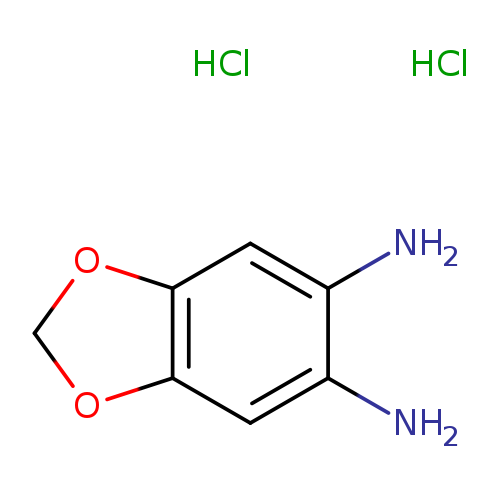 Nc1cc2OCOc2cc1N.Cl.Cl