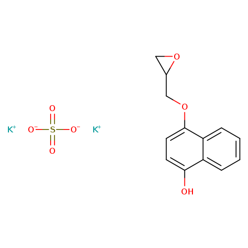 [O-]S(=O)(=O)[O-].Oc1ccc(c2c1cccc2)OCC1CO1.[K+].[K+]