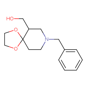 OCC1CN(CCC21OCCO2)Cc1ccccc1