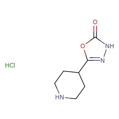 O=c1[nH]nc(o1)C1CCNCC1.Cl