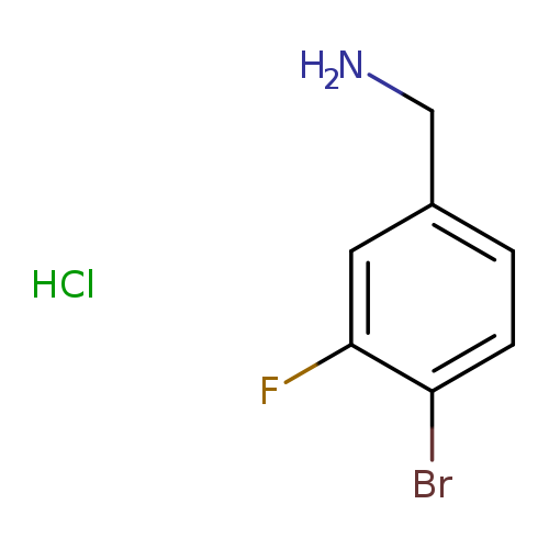 NCc1ccc(c(c1)F)Br.Cl