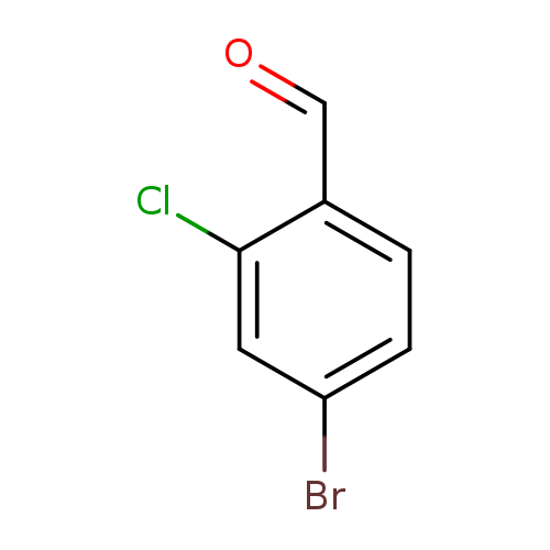 O=Cc1ccc(cc1Cl)Br