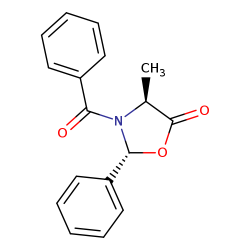 C[C@H]1C(=O)O[C@@H](N1C(=O)c1ccccc1)c1ccccc1