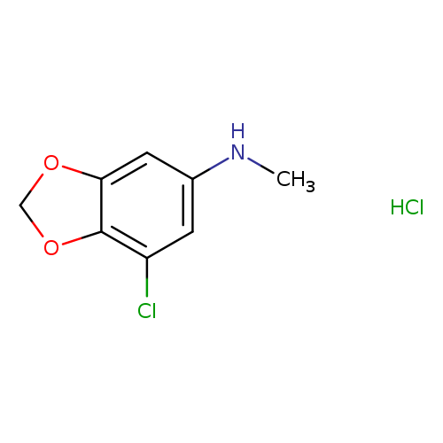 CNc1cc(Cl)c2c(c1)OCO2.Cl