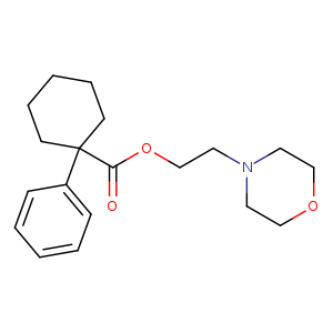 O=C(C1(CCCCC1)c1ccccc1)OCCN1CCOCC1
