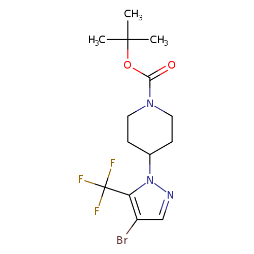 O=C(N1CCC(CC1)n1ncc(c1C(F)(F)F)Br)OC(C)(C)C