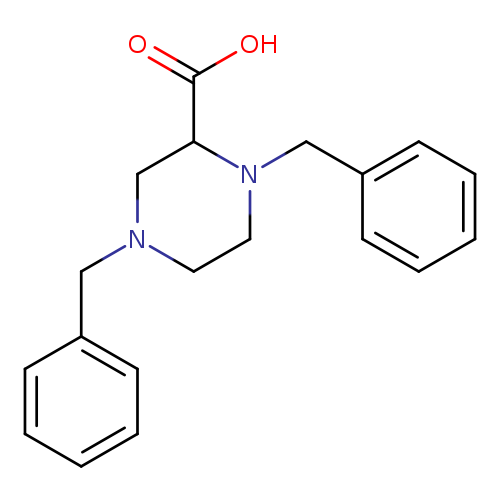 OC(=O)C1CN(CCN1Cc1ccccc1)Cc1ccccc1