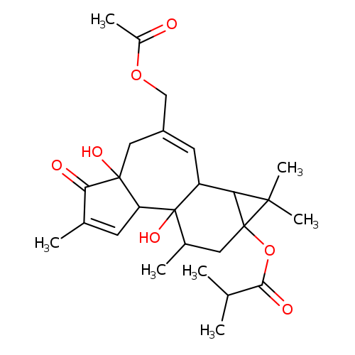 CC(=O)OCC1=CC2C3C(C3(C)C)(OC(=O)C(C)C)CC(C2(C2C(C1)(O)C(=O)C(=C2)C)O)C