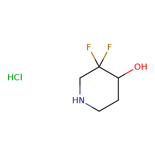 OC1CCNCC1(F)F.Cl