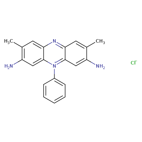 Nc1cc2c(cc1C)nc1c([n+]2c2ccccc2)cc(c(c1)C)N.[Cl-]