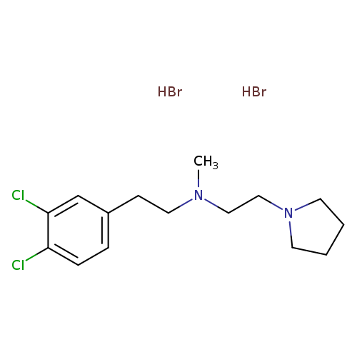 CN(CCc1ccc(c(c1)Cl)Cl)CCN1CCCC1.Br.Br