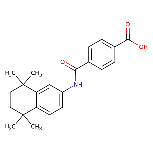 O=C(c1ccc(cc1)C(=O)O)Nc1ccc2c(c1)C(C)(C)CCC2(C)C