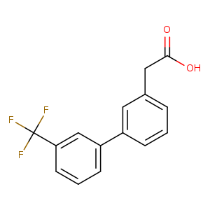 OC(=O)Cc1cccc(c1)c1cccc(c1)C(F)(F)F