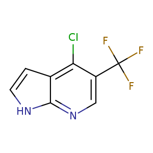 FC(c1cnc2c(c1Cl)cc[nH]2)(F)F