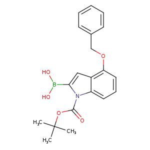 OB(c1cc2c(n1C(=O)OC(C)(C)C)cccc2OCc1ccccc1)O