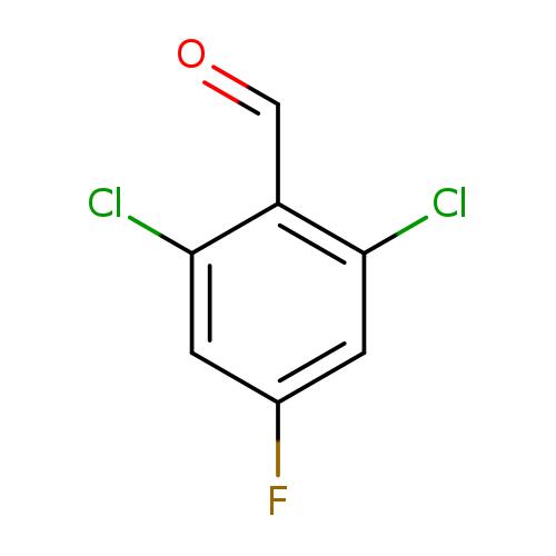 O=Cc1c(Cl)cc(cc1Cl)F